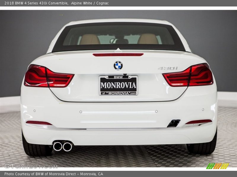 Alpine White / Cognac 2018 BMW 4 Series 430i Convertible