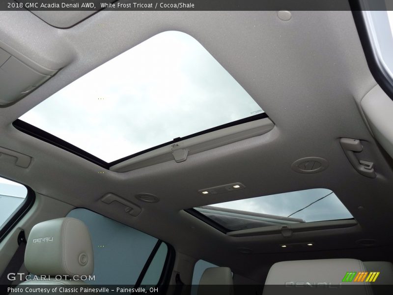 White Frost Tricoat / Cocoa/Shale 2018 GMC Acadia Denali AWD