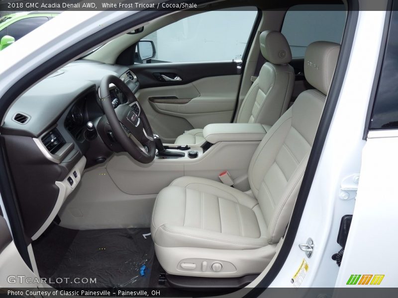 White Frost Tricoat / Cocoa/Shale 2018 GMC Acadia Denali AWD