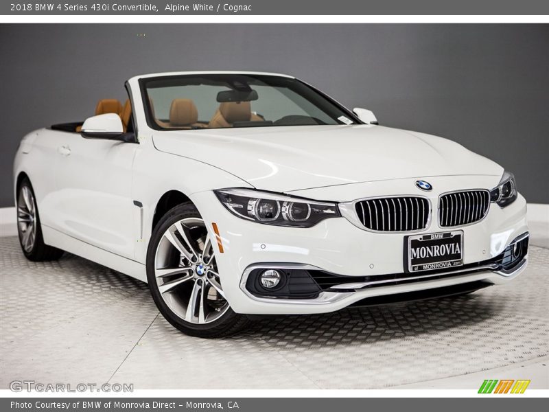 Alpine White / Cognac 2018 BMW 4 Series 430i Convertible