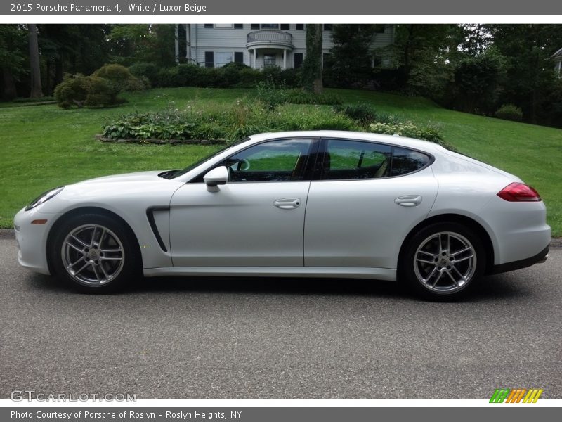 White / Luxor Beige 2015 Porsche Panamera 4