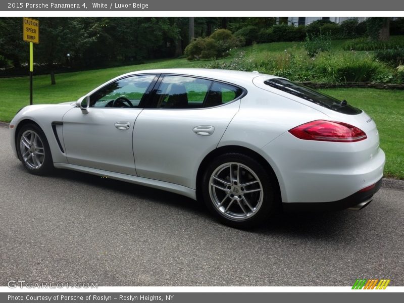 White / Luxor Beige 2015 Porsche Panamera 4