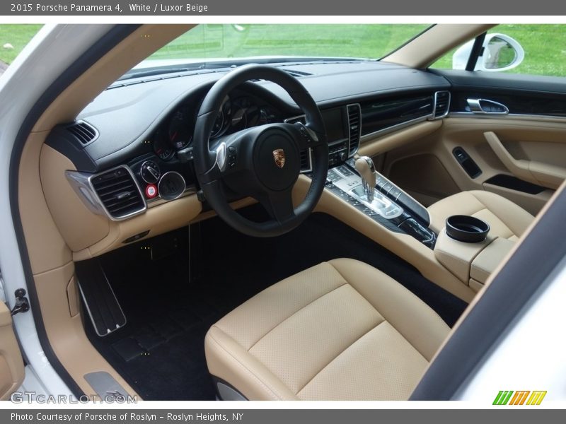 White / Luxor Beige 2015 Porsche Panamera 4