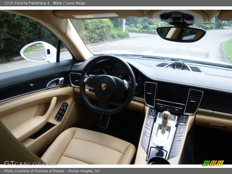White / Luxor Beige 2015 Porsche Panamera 4