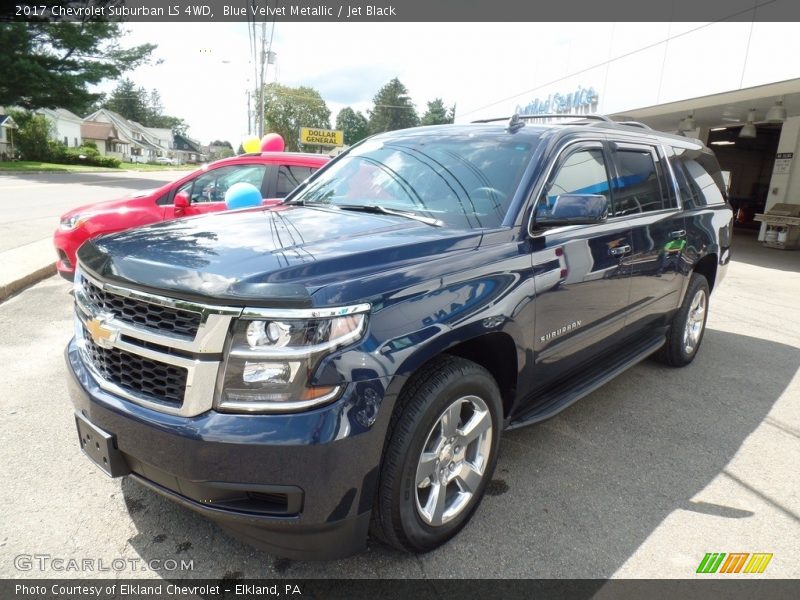 Blue Velvet Metallic / Jet Black 2017 Chevrolet Suburban LS 4WD