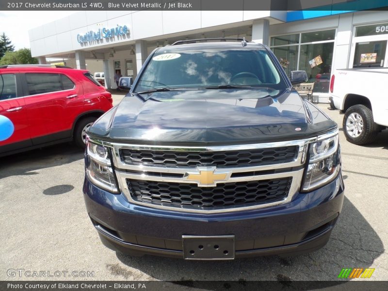 Blue Velvet Metallic / Jet Black 2017 Chevrolet Suburban LS 4WD