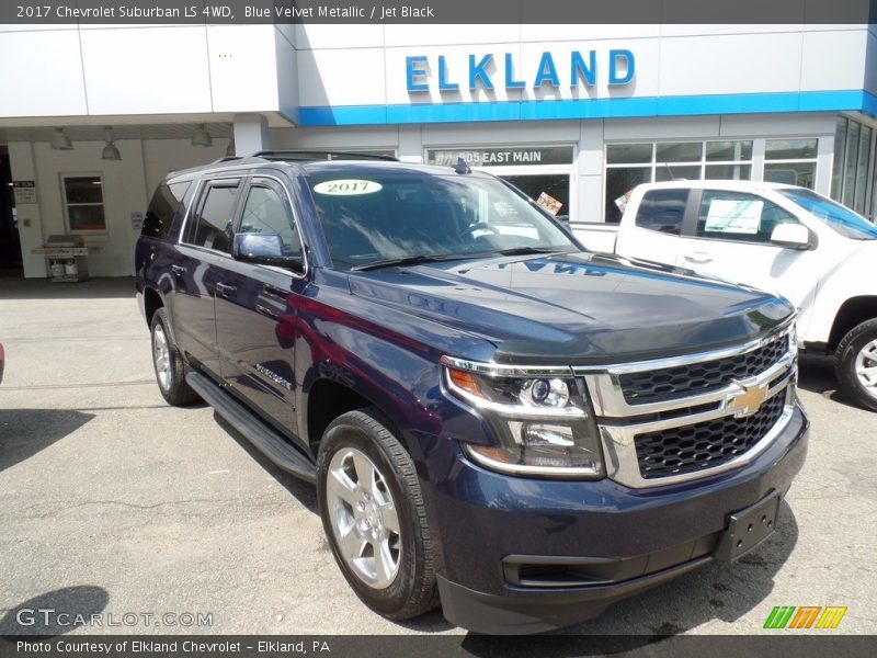 Blue Velvet Metallic / Jet Black 2017 Chevrolet Suburban LS 4WD