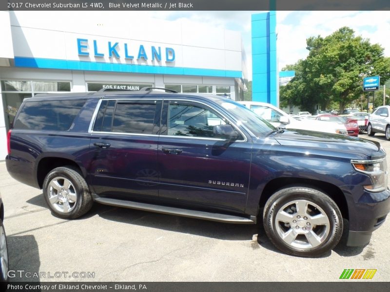 Blue Velvet Metallic / Jet Black 2017 Chevrolet Suburban LS 4WD