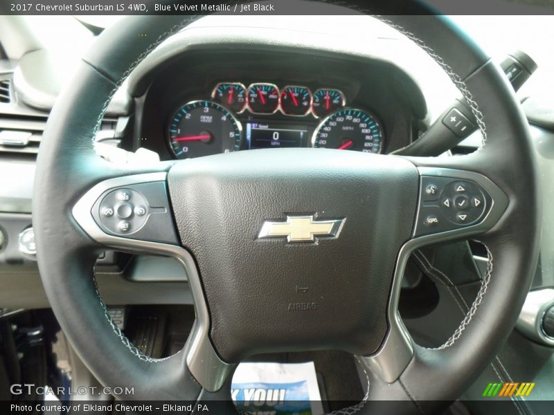 Blue Velvet Metallic / Jet Black 2017 Chevrolet Suburban LS 4WD