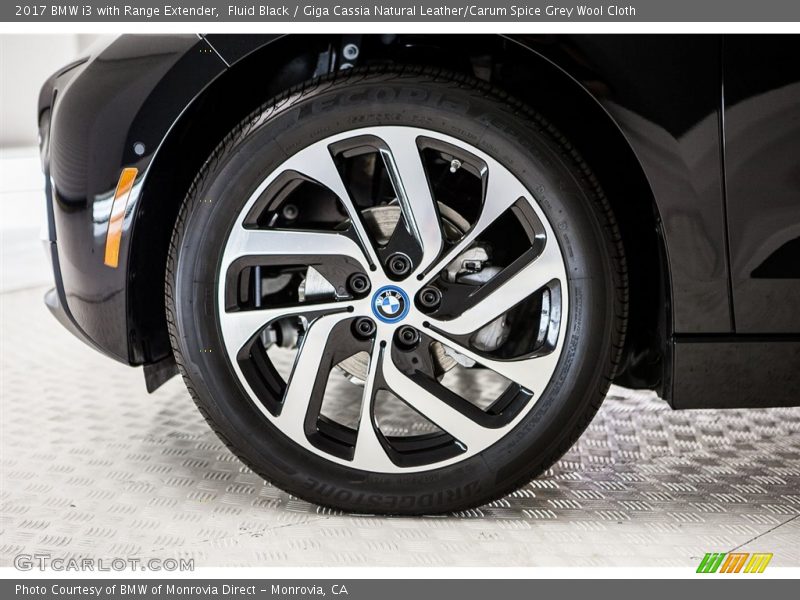 Fluid Black / Giga Cassia Natural Leather/Carum Spice Grey Wool Cloth 2017 BMW i3 with Range Extender
