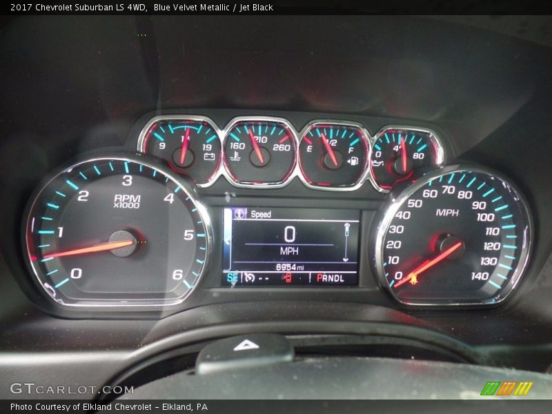 Blue Velvet Metallic / Jet Black 2017 Chevrolet Suburban LS 4WD