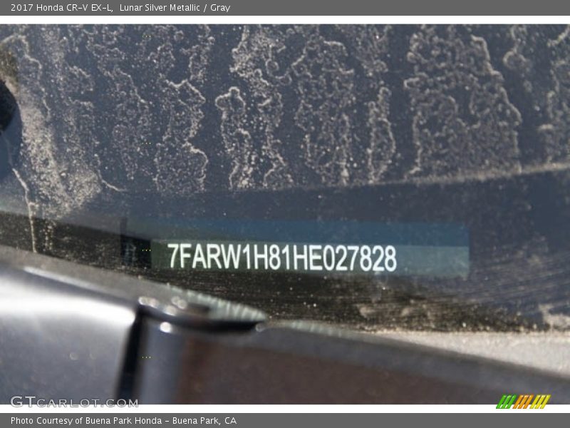 Lunar Silver Metallic / Gray 2017 Honda CR-V EX-L