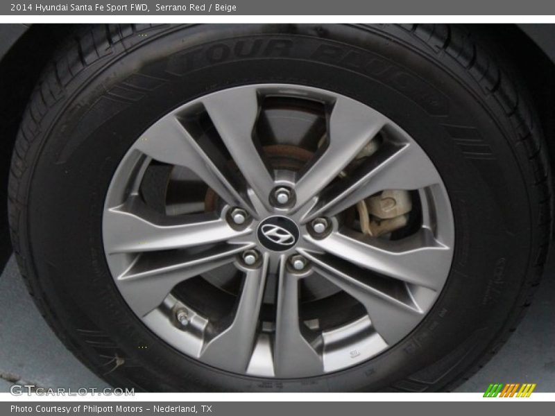 Serrano Red / Beige 2014 Hyundai Santa Fe Sport FWD