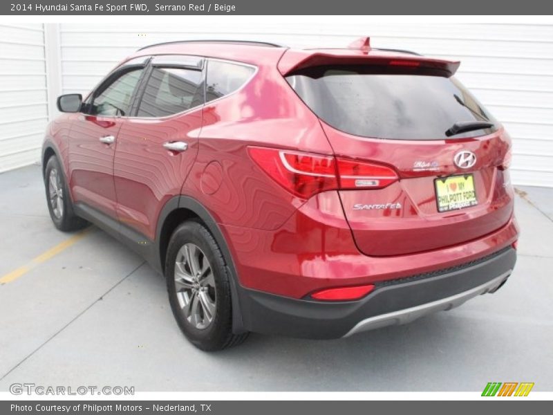 Serrano Red / Beige 2014 Hyundai Santa Fe Sport FWD