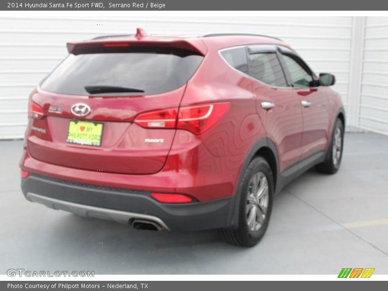 Serrano Red / Beige 2014 Hyundai Santa Fe Sport FWD