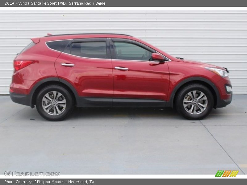 Serrano Red / Beige 2014 Hyundai Santa Fe Sport FWD
