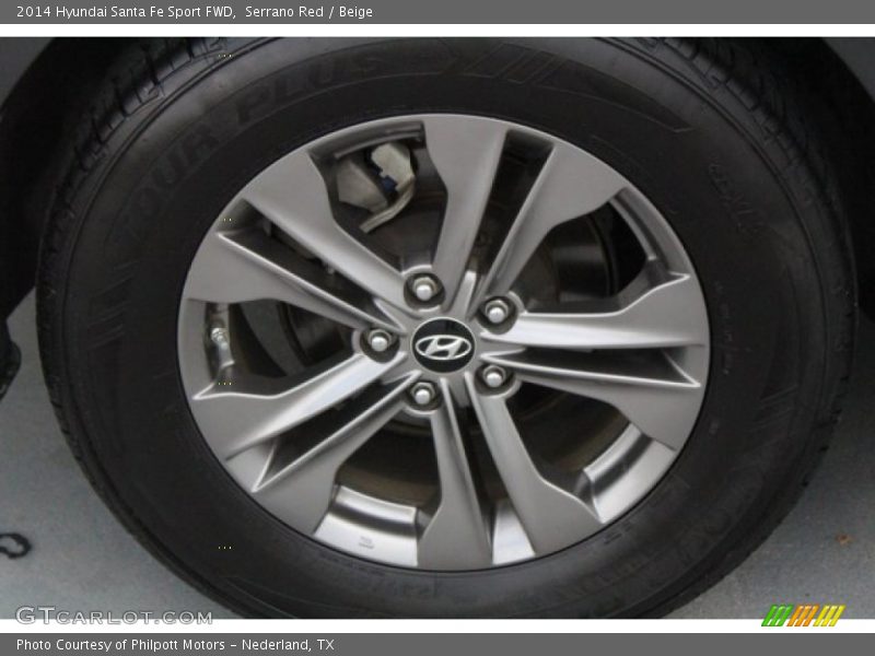 Serrano Red / Beige 2014 Hyundai Santa Fe Sport FWD