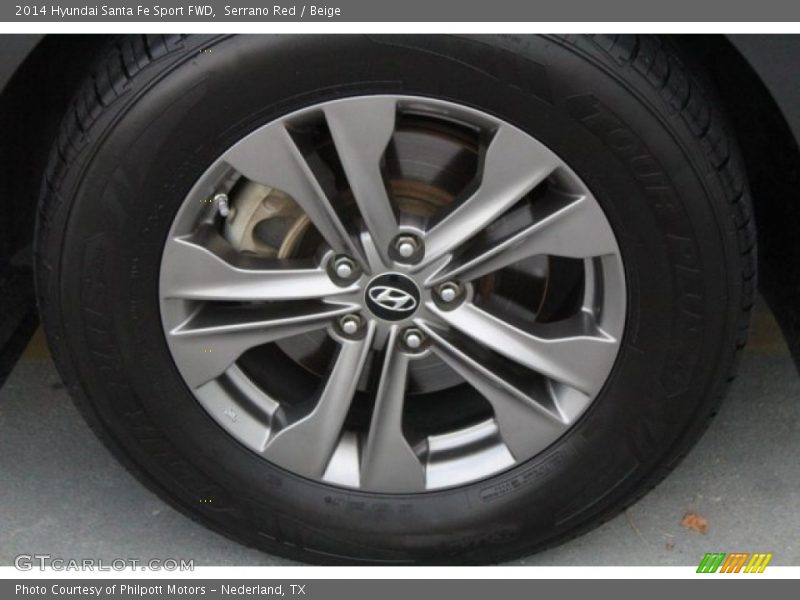 Serrano Red / Beige 2014 Hyundai Santa Fe Sport FWD