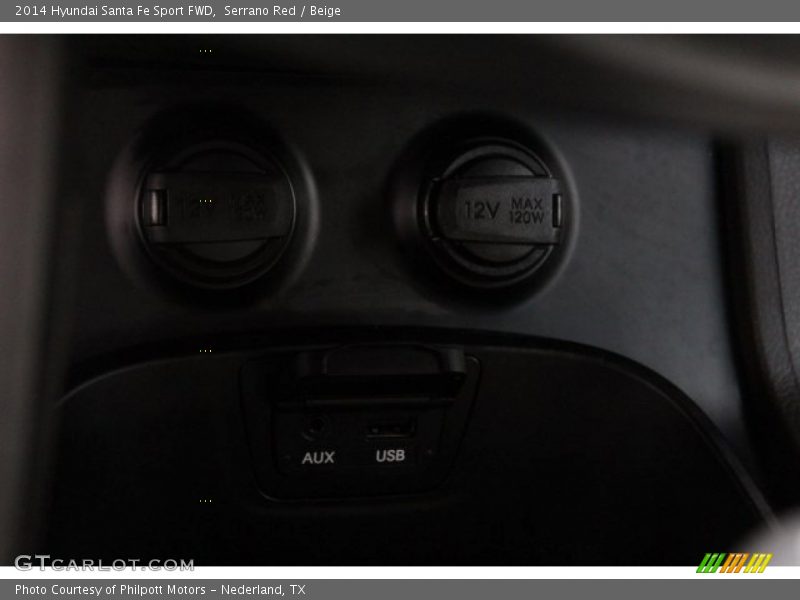 Serrano Red / Beige 2014 Hyundai Santa Fe Sport FWD