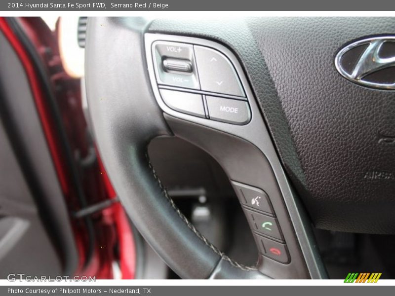 Serrano Red / Beige 2014 Hyundai Santa Fe Sport FWD