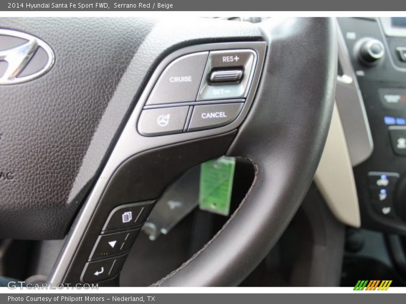 Serrano Red / Beige 2014 Hyundai Santa Fe Sport FWD