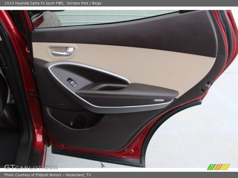 Serrano Red / Beige 2014 Hyundai Santa Fe Sport FWD