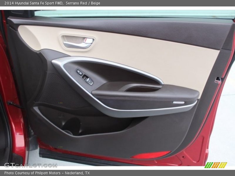 Serrano Red / Beige 2014 Hyundai Santa Fe Sport FWD