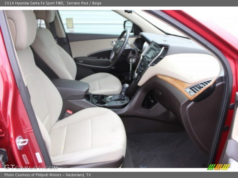 Serrano Red / Beige 2014 Hyundai Santa Fe Sport FWD