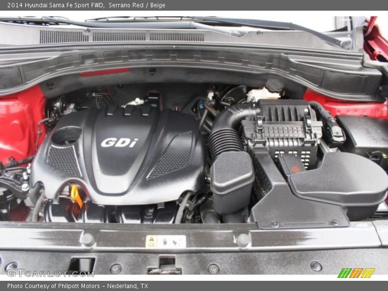 Serrano Red / Beige 2014 Hyundai Santa Fe Sport FWD