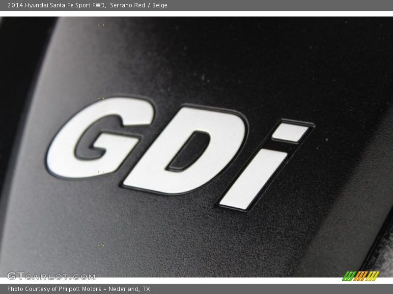 Serrano Red / Beige 2014 Hyundai Santa Fe Sport FWD