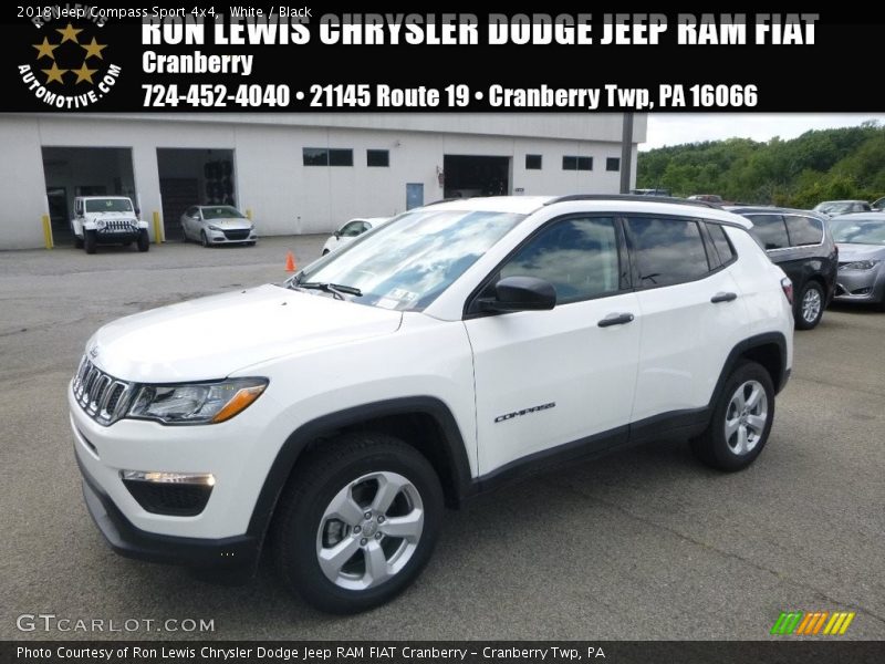 White / Black 2018 Jeep Compass Sport 4x4