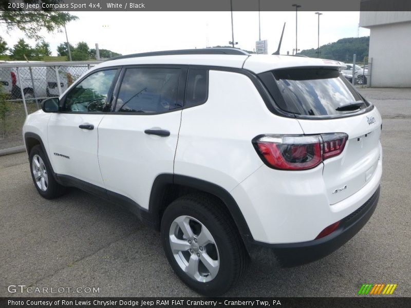 White / Black 2018 Jeep Compass Sport 4x4