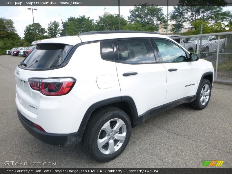 White / Black 2018 Jeep Compass Sport 4x4