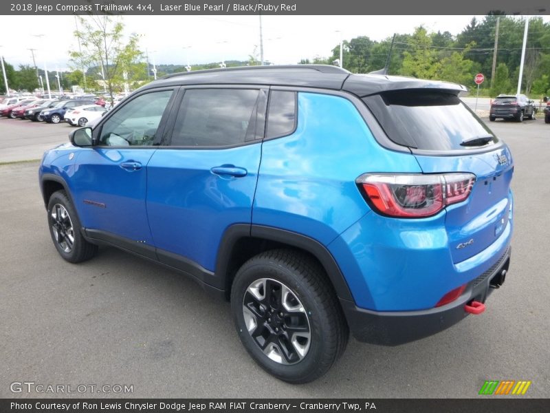 Laser Blue Pearl / Black/Ruby Red 2018 Jeep Compass Trailhawk 4x4