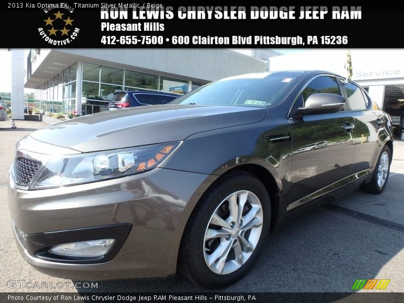 Titanium Silver Metallic / Beige 2013 Kia Optima EX