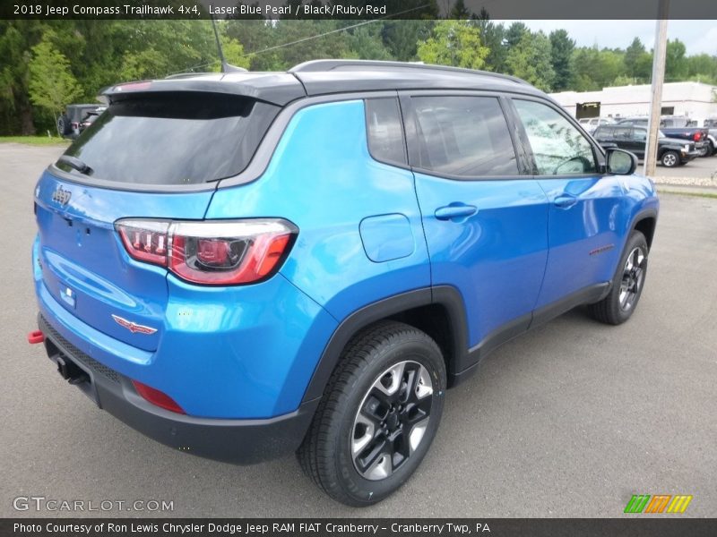 Laser Blue Pearl / Black/Ruby Red 2018 Jeep Compass Trailhawk 4x4