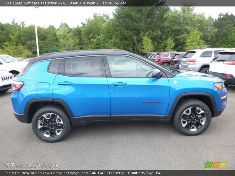 Laser Blue Pearl / Black/Ruby Red 2018 Jeep Compass Trailhawk 4x4