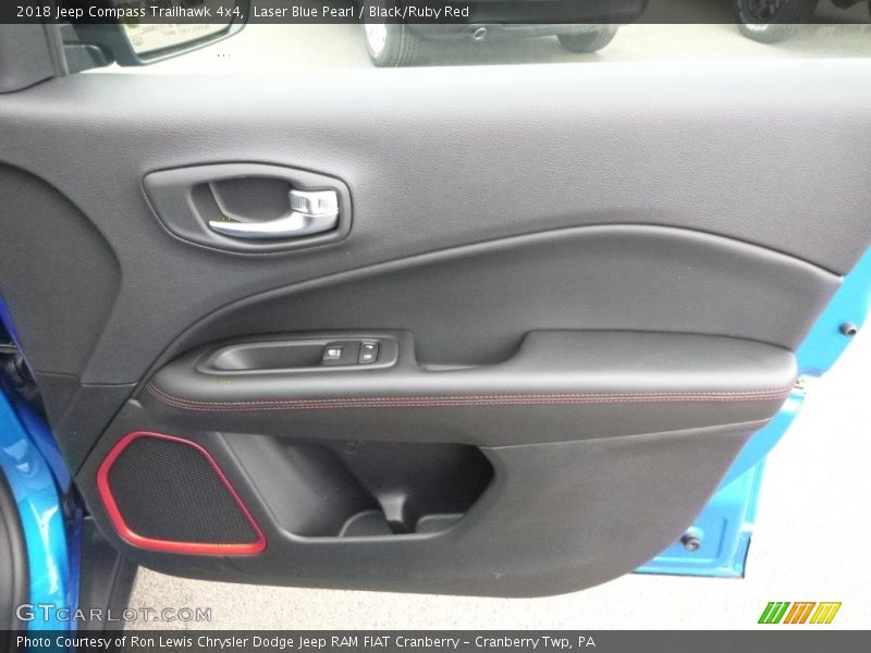 Laser Blue Pearl / Black/Ruby Red 2018 Jeep Compass Trailhawk 4x4