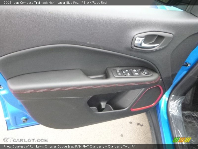 Laser Blue Pearl / Black/Ruby Red 2018 Jeep Compass Trailhawk 4x4