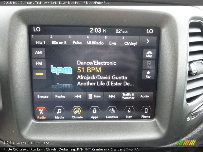 Controls of 2018 Compass Trailhawk 4x4
