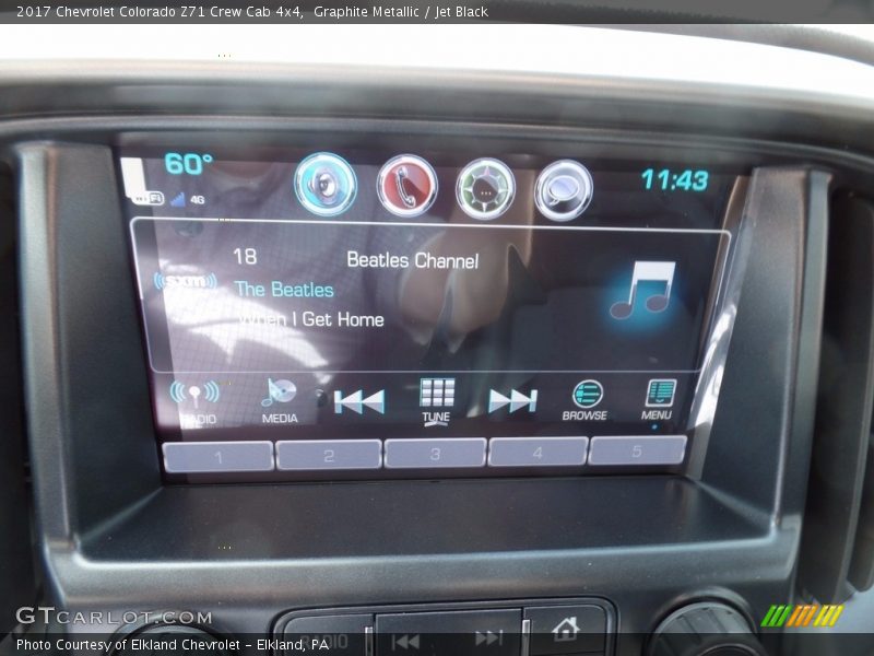 Graphite Metallic / Jet Black 2017 Chevrolet Colorado Z71 Crew Cab 4x4