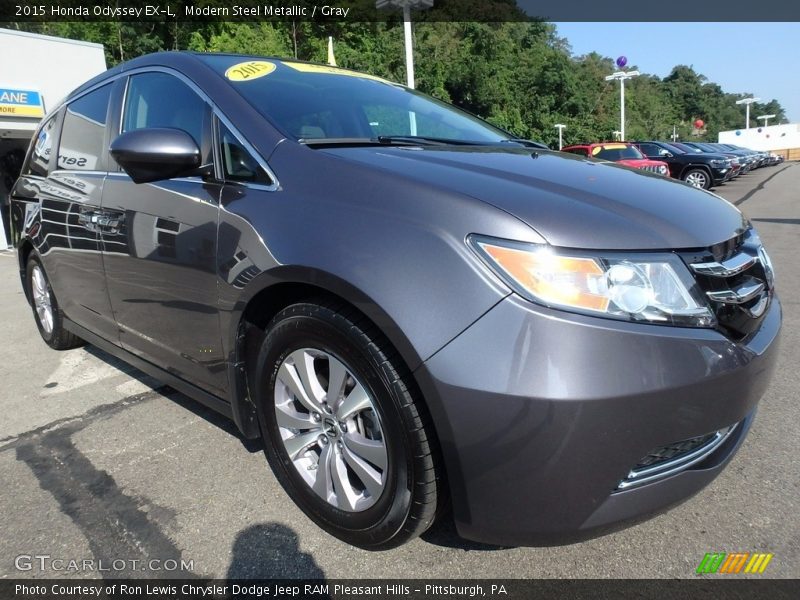 Modern Steel Metallic / Gray 2015 Honda Odyssey EX-L