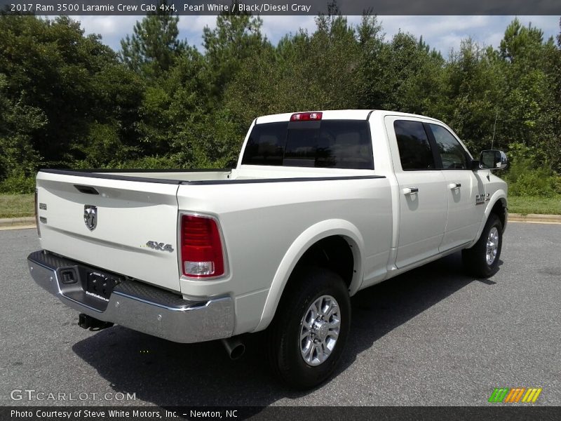Pearl White / Black/Diesel Gray 2017 Ram 3500 Laramie Crew Cab 4x4