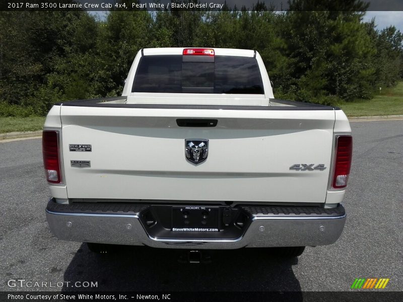 Pearl White / Black/Diesel Gray 2017 Ram 3500 Laramie Crew Cab 4x4