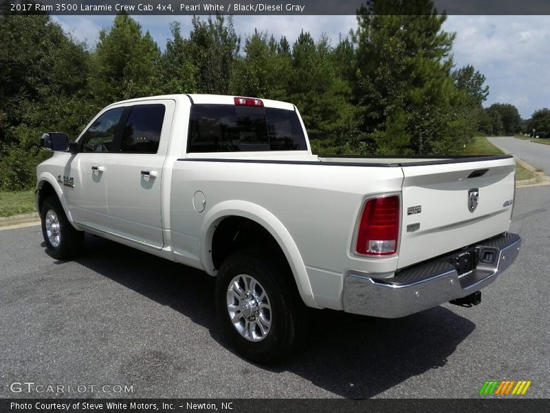 Pearl White / Black/Diesel Gray 2017 Ram 3500 Laramie Crew Cab 4x4