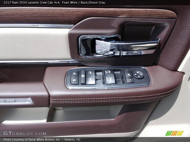 Pearl White / Black/Diesel Gray 2017 Ram 3500 Laramie Crew Cab 4x4