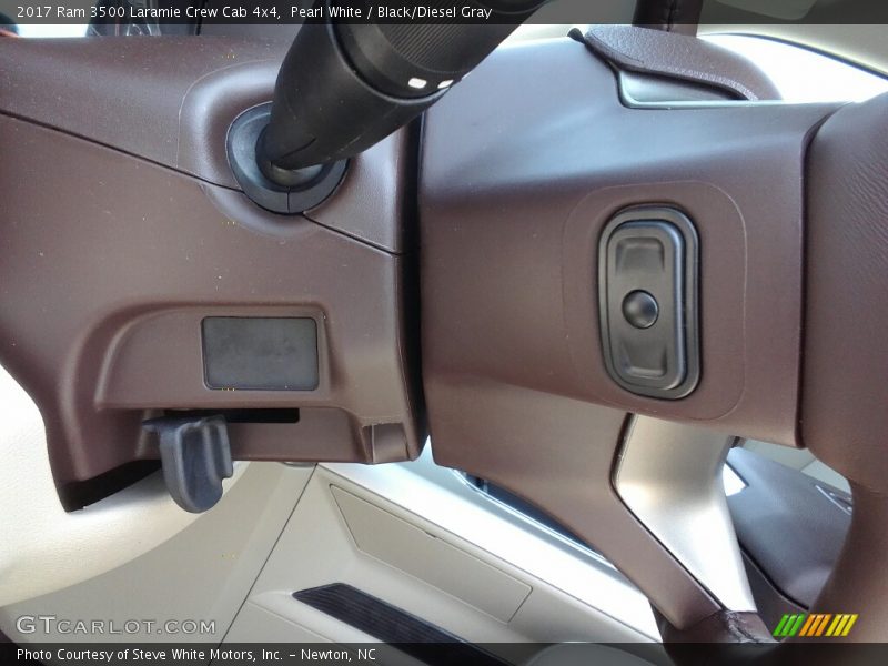 Pearl White / Black/Diesel Gray 2017 Ram 3500 Laramie Crew Cab 4x4