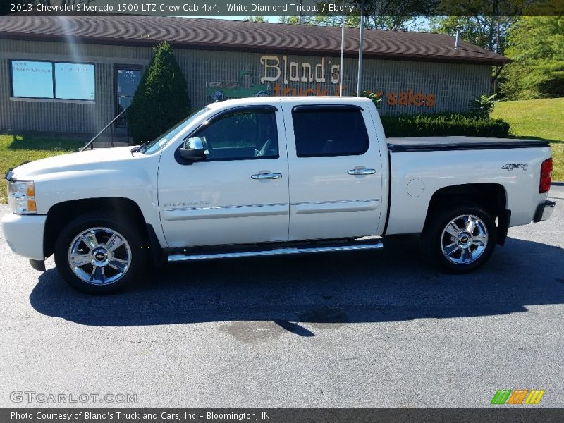 White Diamond Tricoat / Ebony 2013 Chevrolet Silverado 1500 LTZ Crew Cab 4x4