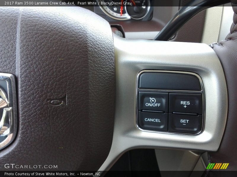 Pearl White / Black/Diesel Gray 2017 Ram 3500 Laramie Crew Cab 4x4