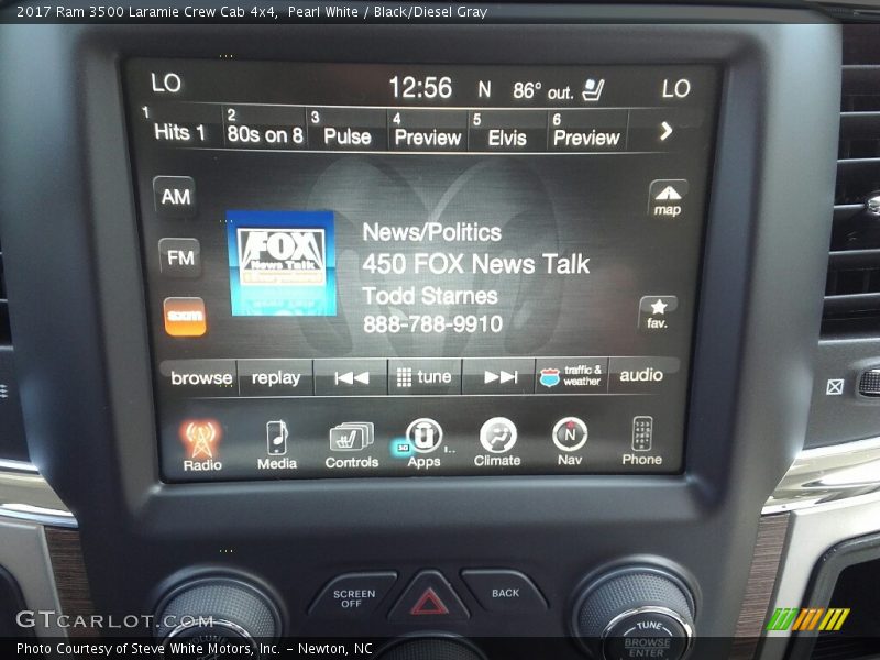 Pearl White / Black/Diesel Gray 2017 Ram 3500 Laramie Crew Cab 4x4